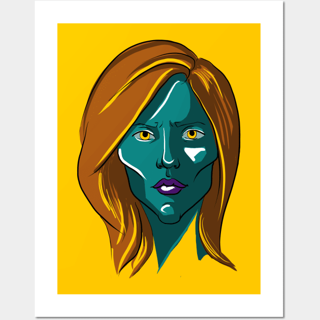 Blue woman Wall Art by afalinariel